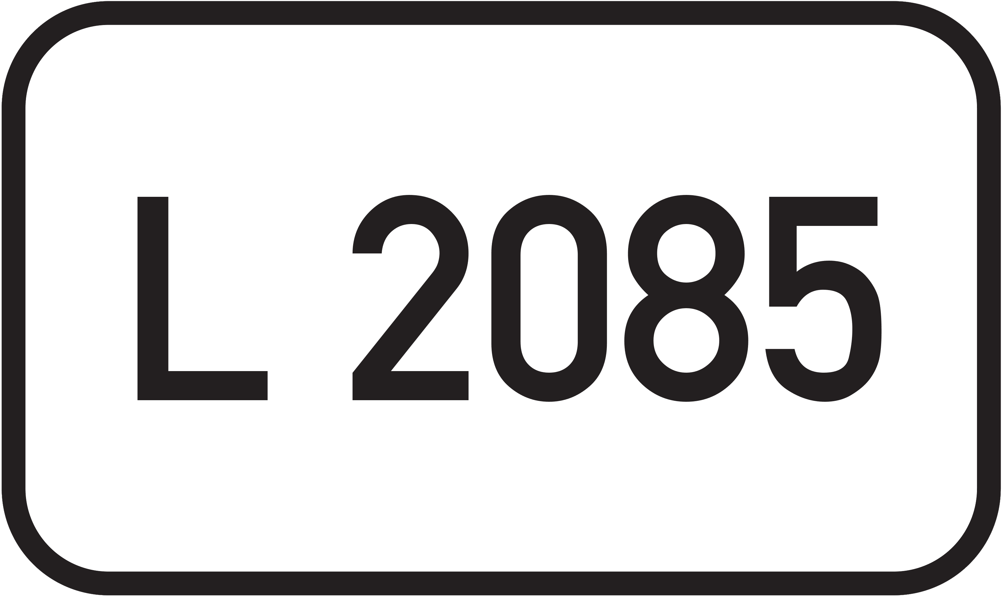 Straßenschild Landesstraße L 2085
