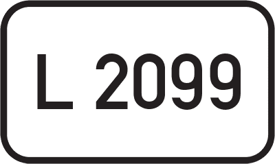 Straßenschild Landesstraße L 2099