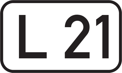 Straßenschild Landesstraße L 21