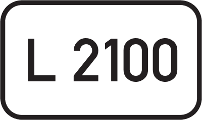 Straßenschild Landesstraße L 2100