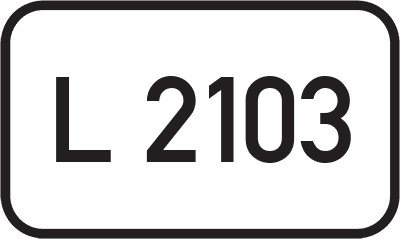 Straßenschild Landesstraße L 2103