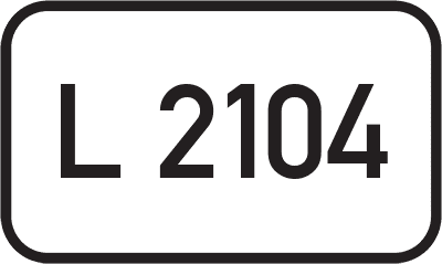 Straßenschild Landesstraße L 2104
