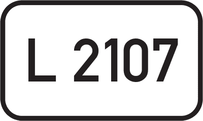 Straßenschild Landesstraße L 2107
