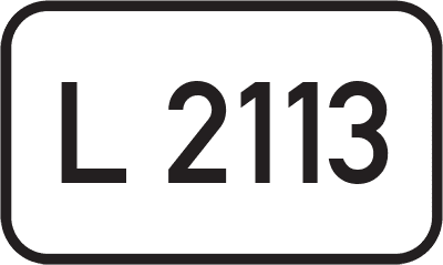 Straßenschild Landesstraße L 2113