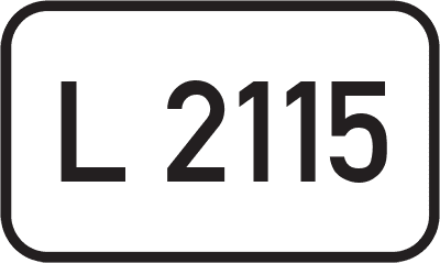 Straßenschild Landesstraße L 2115