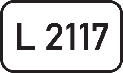 Straßenschild Landesstraße L 2117