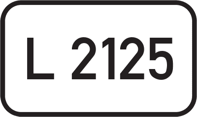 Straßenschild Landesstraße L 2125
