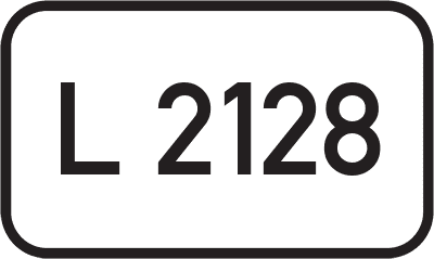 Straßenschild Landesstraße L 2128