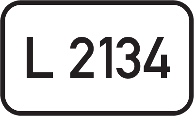Straßenschild Landesstraße L 2134