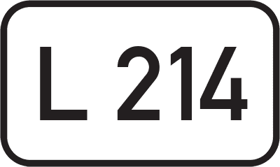 Straßenschild Landesstraße L 214