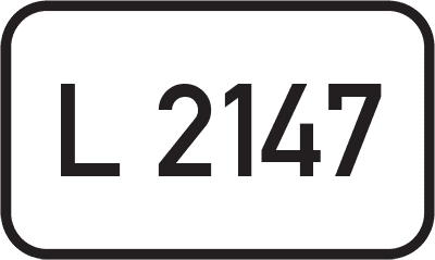 Straßenschild Landesstraße L 2147
