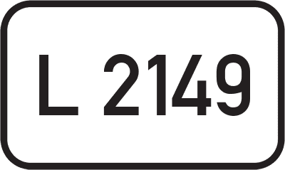 Straßenschild Landesstraße L 2149