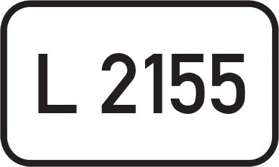 Straßenschild Landesstraße L 2155