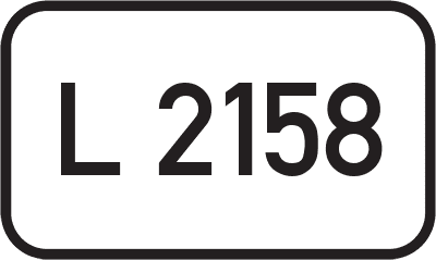 Straßenschild Landesstraße L 2158