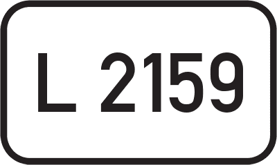 Straßenschild Landesstraße L 2159
