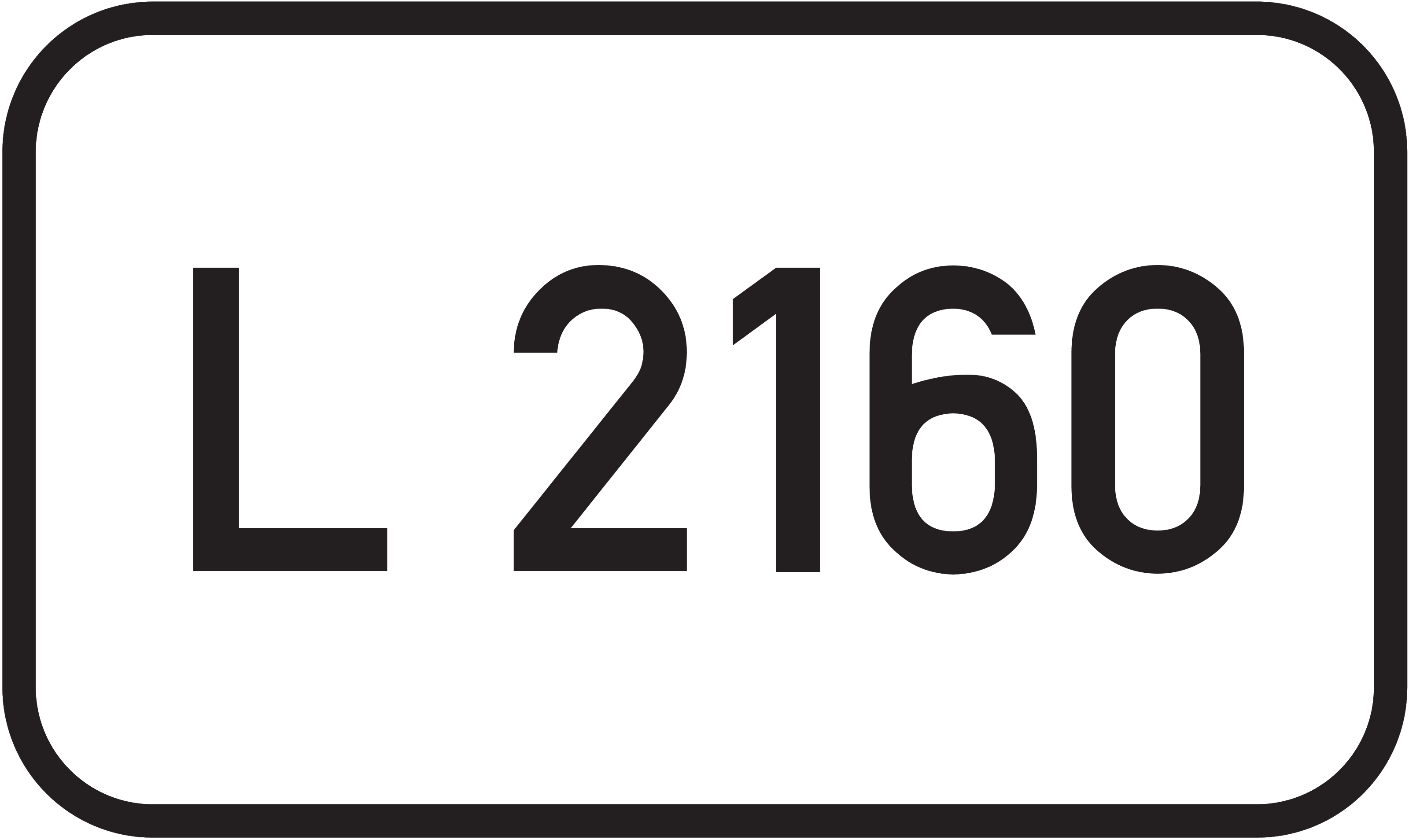 Straßenschild Landesstraße L 2160