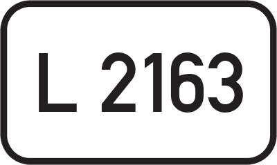 Straßenschild Landesstraße L 2163