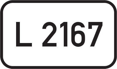 Straßenschild Landesstraße L 2167