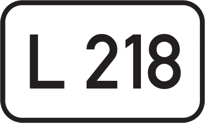 Straßenschild Landesstraße L 218