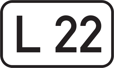 Straßenschild Landesstraße L 22