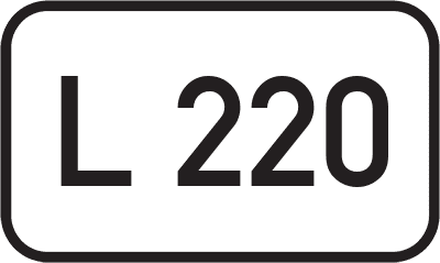Straßenschild Landesstraße L 220