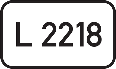 Straßenschild Landesstraße L 2218