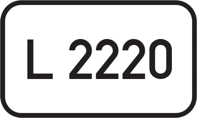 Straßenschild Landesstraße L 2220
