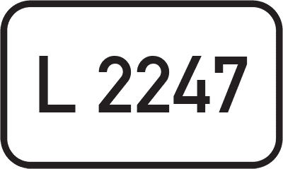 Straßenschild Landesstraße L 2247