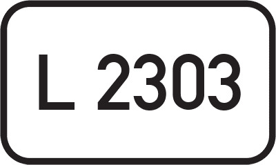 Straßenschild Landesstraße L 2303