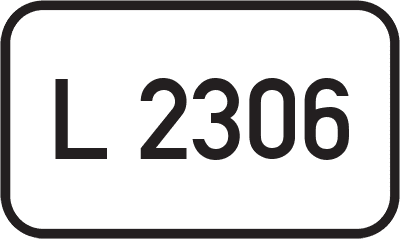 Straßenschild Landesstraße L 2306