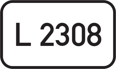 Straßenschild Landesstraße L 2308