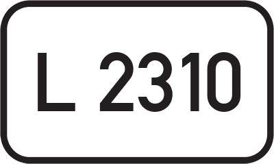 Straßenschild Landesstraße L 2310