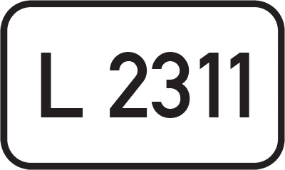 Straßenschild Landesstraße L 2311