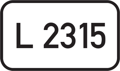 Straßenschild Landesstraße L 2315