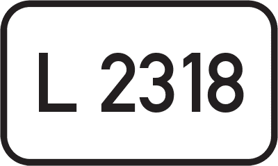 Straßenschild Landesstraße L 2318