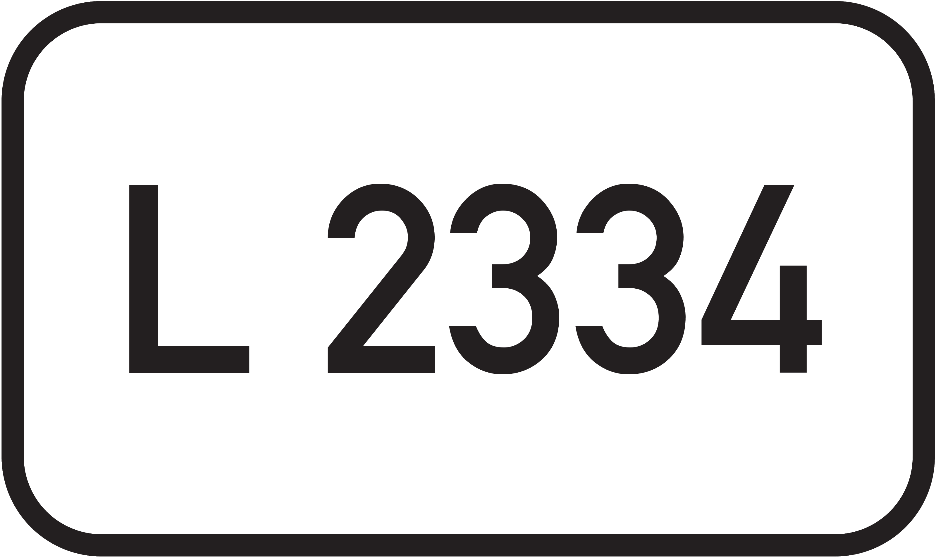 Straßenschild Landesstraße L 2334