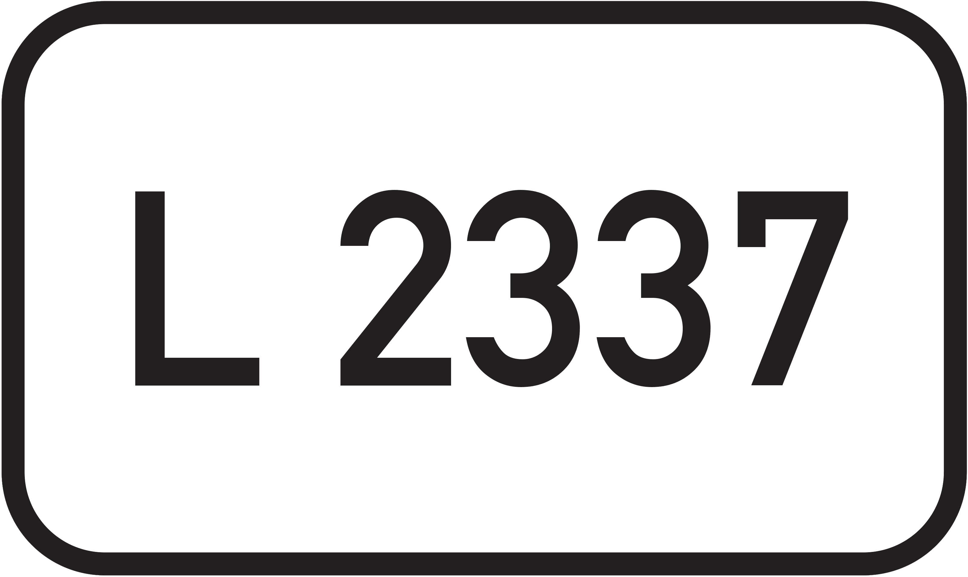 Straßenschild Landesstraße L 2337
