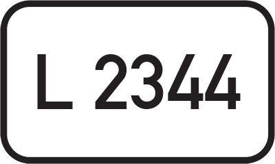 Straßenschild Landesstraße L 2344