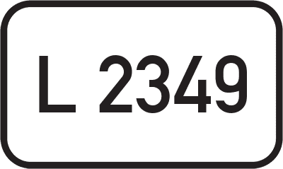 Straßenschild Landesstraße L 2349
