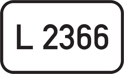 Straßenschild Landesstraße L 2366