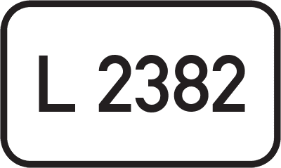 Straßenschild Landesstraße L 2382