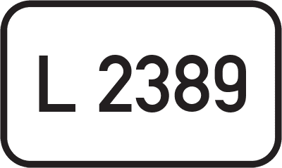 Straßenschild Landesstraße L 2389