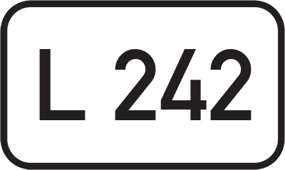 Straßenschild Landesstraße L 242