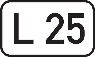 Straßenschild Landesstraße L 25