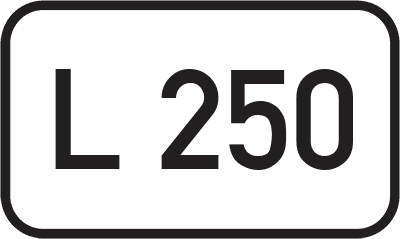 Straßenschild Landesstraße L 250