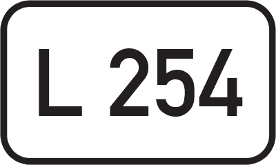 Straßenschild Landesstraße L 254