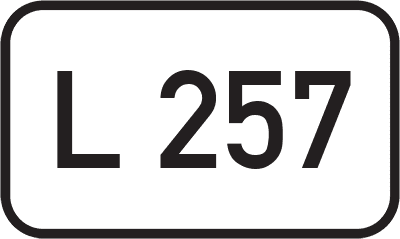 Straßenschild Landesstraße L 257