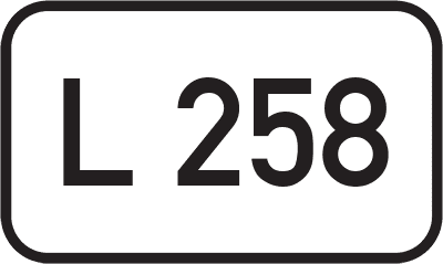 Straßenschild Landesstraße L 258