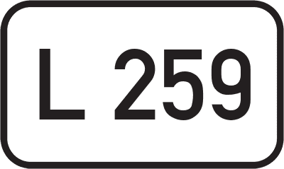 Straßenschild Landesstraße L 259