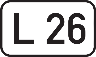 Straßenschild Landesstraße L 26